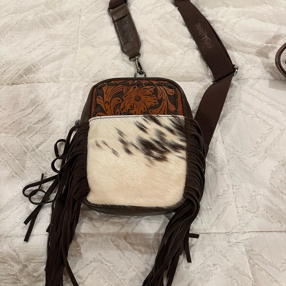 Cowhide crossbody bag